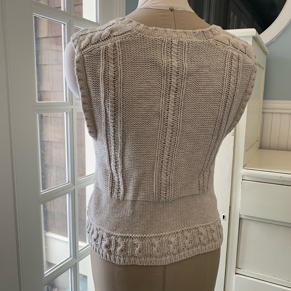 Banana Republic Heritage Cable Knit Sweater Vest Size M - Picture 3 of 6